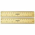 Universal Office Products UNV 6 in. Flat Wood Ruler, Standard & Metric 59024